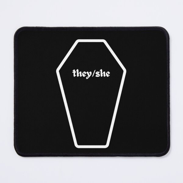 Item preview, Pronoun (they/she) Coffin designed and sold by Cute-Chaotic-Co.