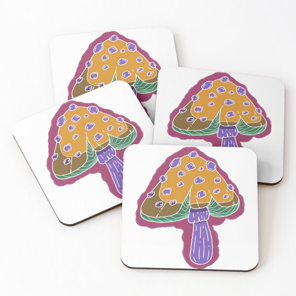 Item preview, Psychedelic Orange and Purple Mushroom Illustration designed and sold by Art by Sele.