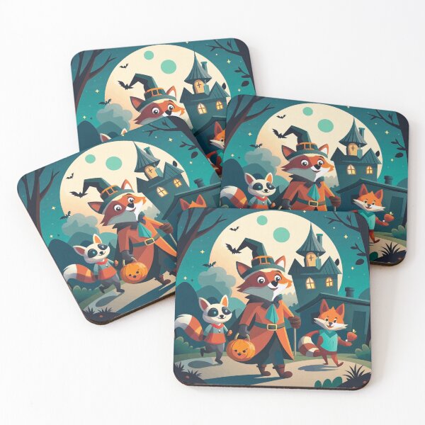 Item preview, Cute Fox Family Trick or Treat Halloween Night designed and sold by NNCollection.