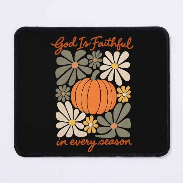 Item preview, God Is Faithful in Every Season Groovy Pumpkin Floral Art designed and sold by AmiGraph.