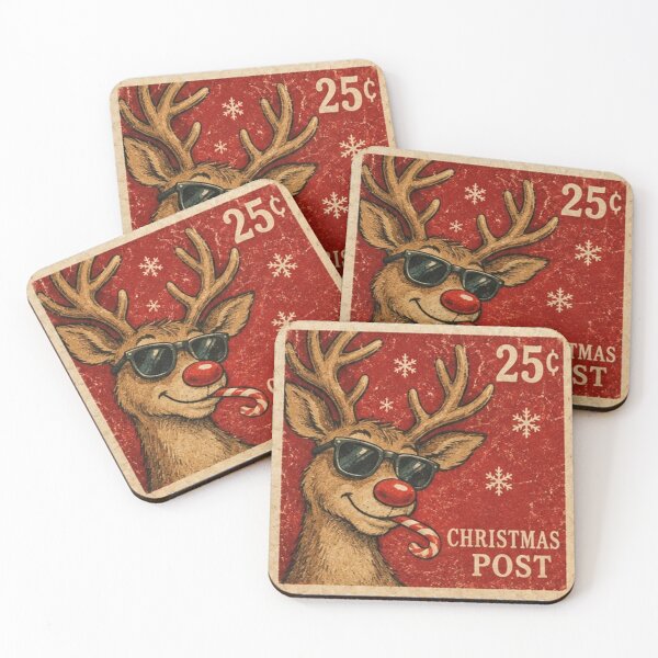 Item preview, Christmas Reindeer with Sunglasses Stamp designed and sold by Kenny8716.