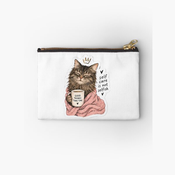 Item preview, Pegatina "Cuidarse a uno mismo no es egoísta" – Cozy Cat designed and sold by posteratorshop.