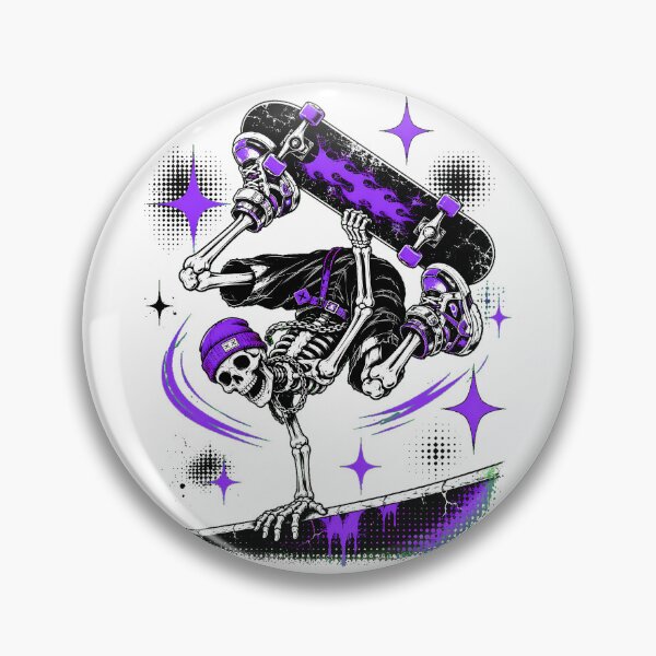 Item preview, Skateboarding Skeleton Streetwear Skater Beanie Purple designed and sold by chattsuede.