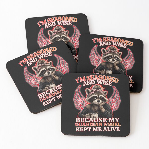 Item preview, I'm Seasoned and Wise Guardian Angel Raccoon Women's Design designed and sold by Creative-Sanc.