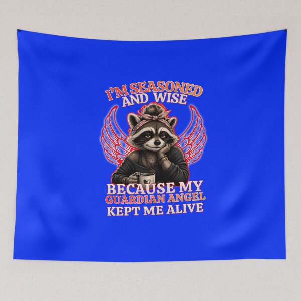 Item preview, I'm Seasoned and Wise Guardian Angel Raccoon Women's Design designed and sold by Creative-Sanc.