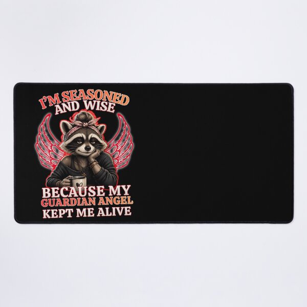 Item preview, I'm Seasoned and Wise Guardian Angel Raccoon Women's Design designed and sold by Creative-Sanc.