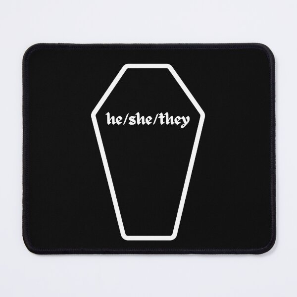 Item preview, Pronoun (he/she/they) Coffin designed and sold by Cute-Chaotic-Co.