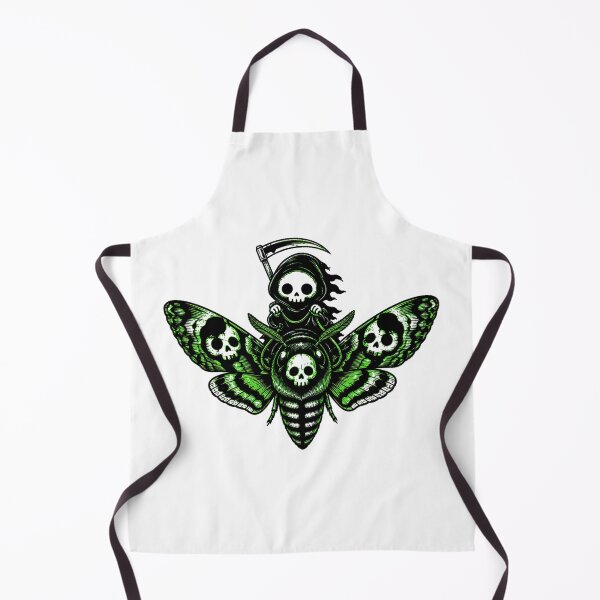 Item preview, Chibi Reaper Riding Skull Moth Goth Spooky Skeleton designed and sold by chattsuede.