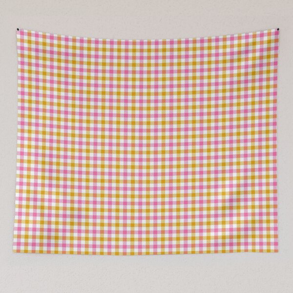 Item preview, Yellow And Pink On White Gingham Check   designed and sold by PatternTitan.