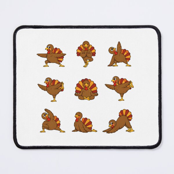 Item preview, Thanksgiving Turkey Yoga Poses Autumn Yogi Sequence designed and sold by chattsuede.