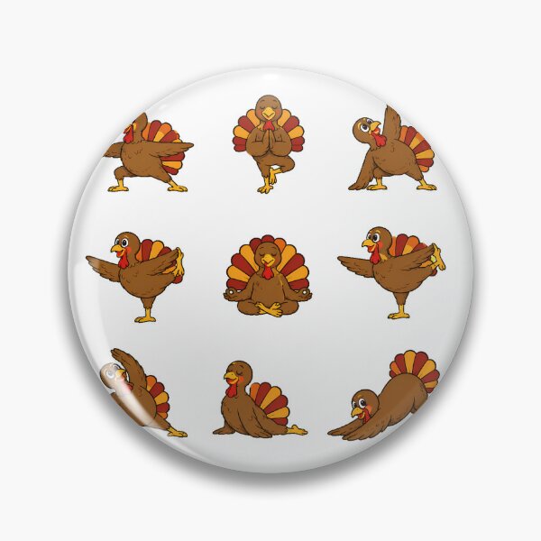 Item preview, Thanksgiving Turkey Yoga Poses Autumn Yogi Sequence designed and sold by chattsuede.