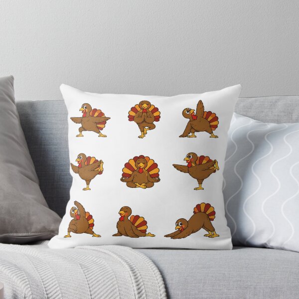 Item preview, Thanksgiving Turkey Yoga Poses Autumn Yogi Sequence designed and sold by chattsuede.