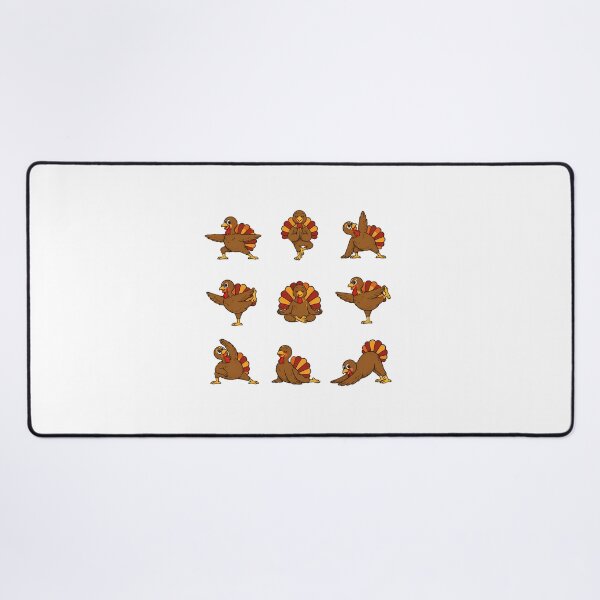 Item preview, Thanksgiving Turkey Yoga Poses Autumn Yogi Sequence designed and sold by chattsuede.