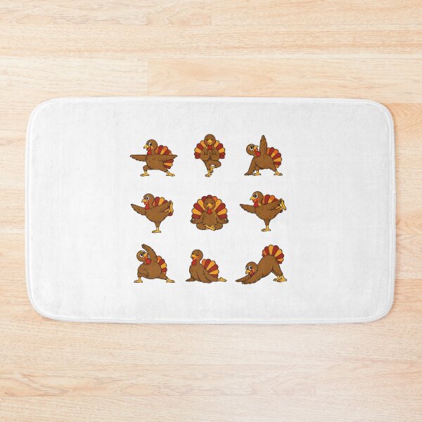 Item preview, Thanksgiving Turkey Yoga Poses Autumn Yogi Sequence designed and sold by chattsuede.