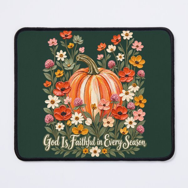 Item preview, God Is Faithful in Every Season Pumpkin Wildflower Faith Art designed and sold by AmiGraph.