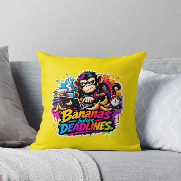 Item preview, Bananas Before Deadlines Funny Monkey Office Worker Graffiti Art designed and sold by Cabrasco.