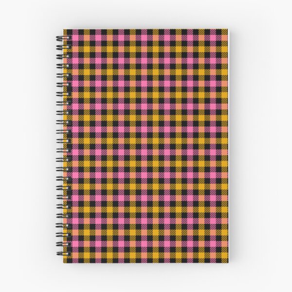 Item preview, Yellow And Pink On Black Gingham Check   designed and sold by PatternTitan.
