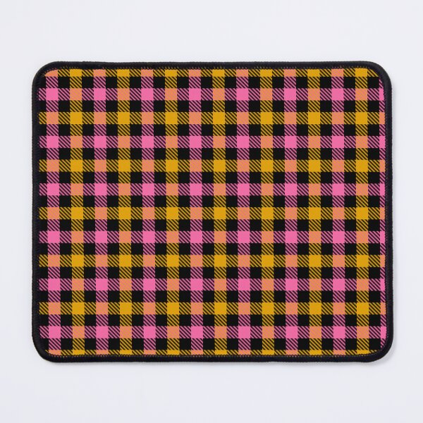 Item preview, Yellow And Pink On Black Gingham Check designed and sold by PatternTitan.