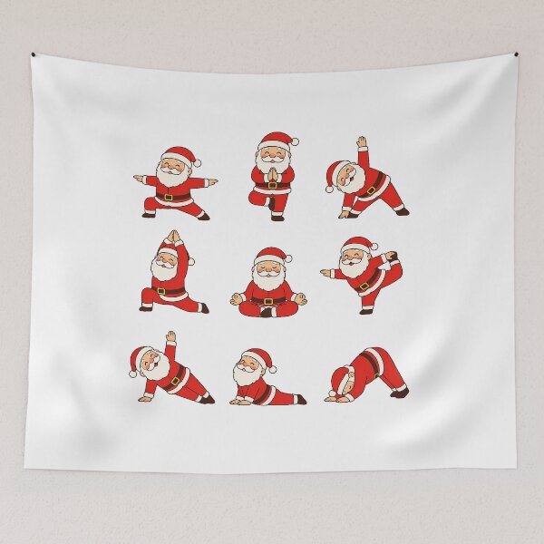 Item preview, Santa Claus Yoga Poses Christmas Yogi Instructor designed and sold by chattsuede.