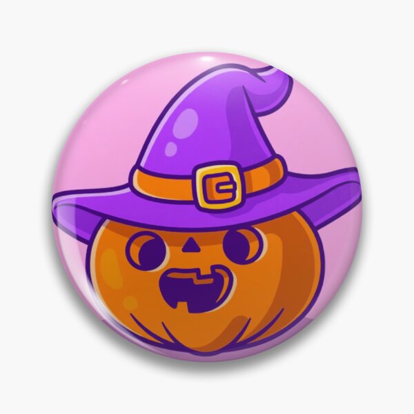 Aperçu de l'œuvre Citrouille d'Halloween mignonne portant un chapeau de sorcière kawaii créée et vendue par NNCollection.