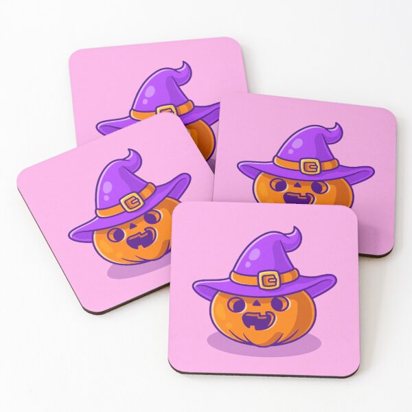 Item preview, Cute Halloween Pumpkin Wearing Witch Hat Kawaii designed and sold by NNCollection.