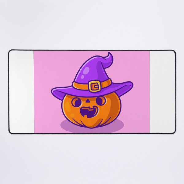 Item preview, Cute Halloween Pumpkin Wearing Witch Hat Kawaii designed and sold by NNCollection.