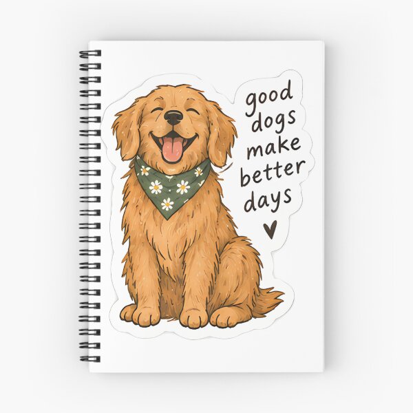 Item preview, Pegatina "Los buenos perros hacen mejores días" – Lindo perro dorado designed and sold by posteratorshop.