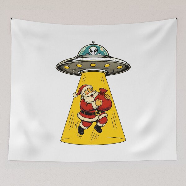 Item preview, Alien UFO Santa Abduction Sci Fi Christmas Comic designed and sold by chattsuede.