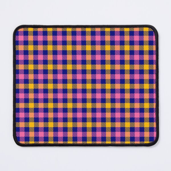 Item preview, Yellow And Pink On Blue Gingham Check designed and sold by PatternTitan.