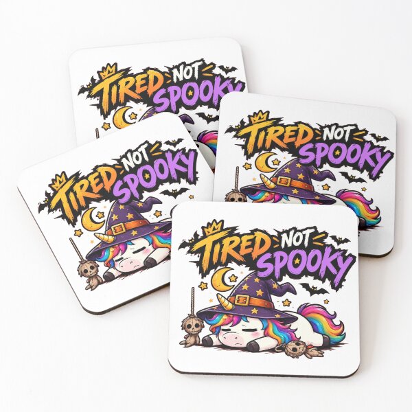 Item preview, Tired Not Spooky Grumpy Unicorn Halloween Funny Witch Design designed and sold by Sitred123.