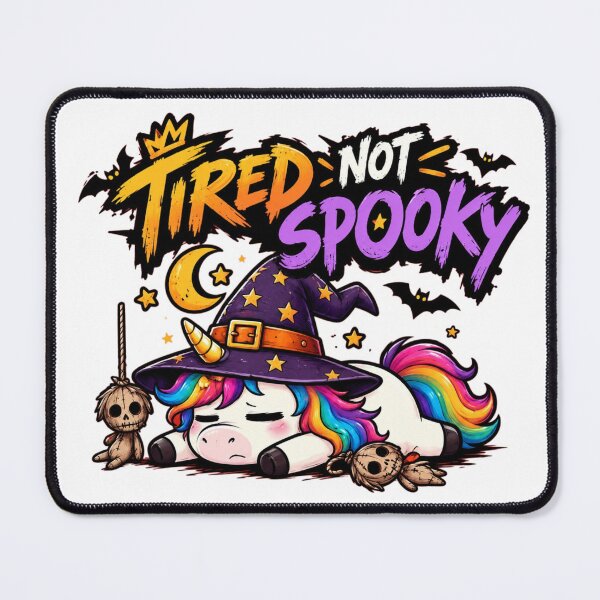 Item preview, Tired Not Spooky Grumpy Unicorn Halloween Funny Witch Design designed and sold by Sitred123.