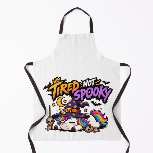 Item preview, Tired Not Spooky Grumpy Unicorn Halloween Funny Witch Design designed and sold by Sitred123.