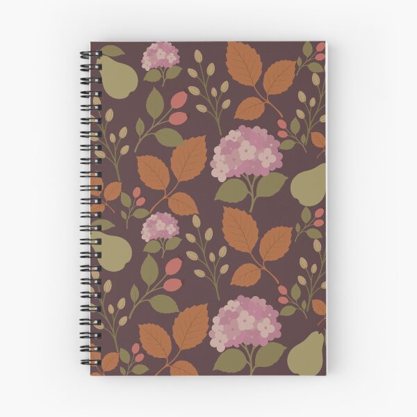 Item preview, French Autumn Hydrangea and Beech Botanical Pattern designed and sold by BelievingCreates.