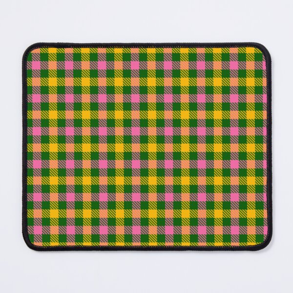 Item preview, Yellow And Pink On Green Gingham Check designed and sold by PatternTitan.