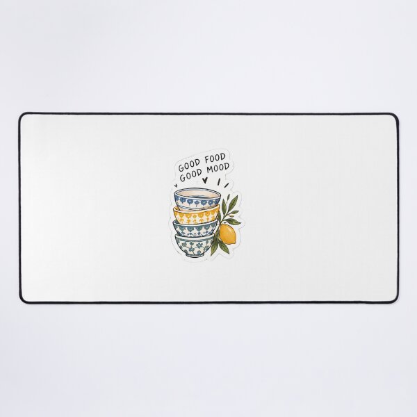Item preview, Good Food Good Mood Sticker – Cute Ceramic Bowls designed and sold by posteratorshop.