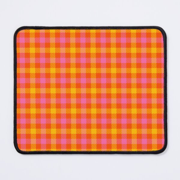 Item preview, Yellow And Pink On Orange Gingham Check designed and sold by PatternTitan.