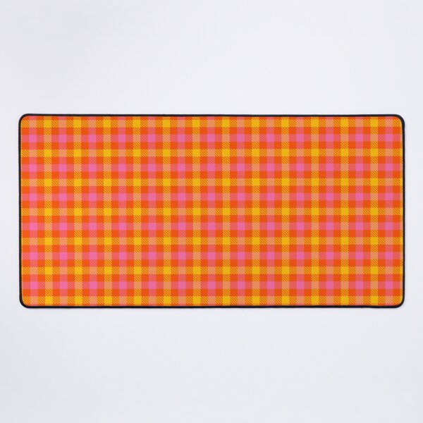 Item preview, Yellow And Pink On Orange Gingham Check designed and sold by PatternTitan.
