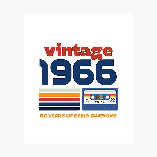 Item preview, Vintage 1966 60th Birthday Cassette 60 Years Of Being Awesome designed and sold by manu446jk.
