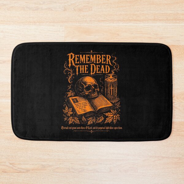Item preview, Remember The Dead Skull Candle Book Eternal Rest Grant designed and sold by smiadraspi.