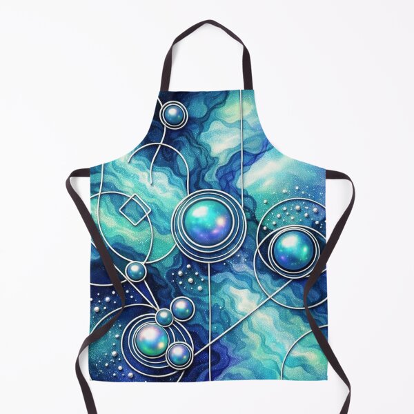 Item preview, Celestial Resonance - Blue Cosmic Abstract Art Print | Geometric Surrealism Wall Decor designed and sold by KingsArtworx 2.