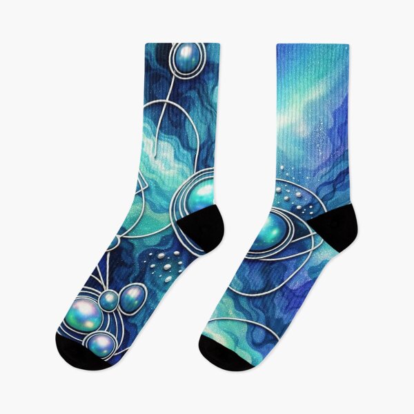 Item preview, Celestial Resonance - Blue Cosmic Abstract Art Print | Geometric Surrealism Wall Decor designed and sold by KingsArtworx 2.