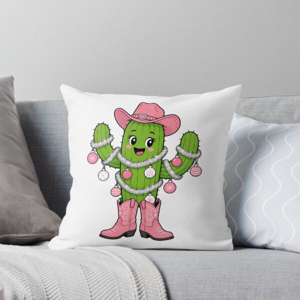 Item preview, Pink Cowgirl Christmas Cactus Western Country Winter designed and sold by chattsuede.