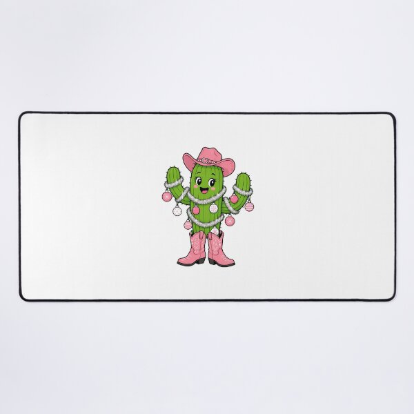 Item preview, Pink Cowgirl Christmas Cactus Western Country Winter designed and sold by chattsuede.