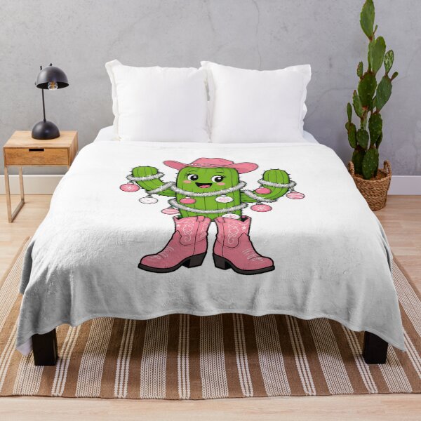 Item preview, Pink Cowgirl Christmas Cactus Western Country Winter designed and sold by chattsuede.