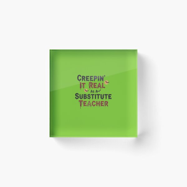 Item preview, Creepin It Real Substitute Teacher Spooky Font Graphic designed and sold by Exquisite Design Studio „Paculówka”.