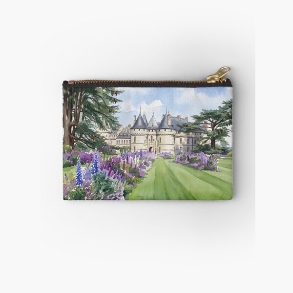 Item preview, Château de Chaumont-sur-Loire — French Castle & Lavender Garden digital Watercolor designed and sold by M.ALK.Watercolor.