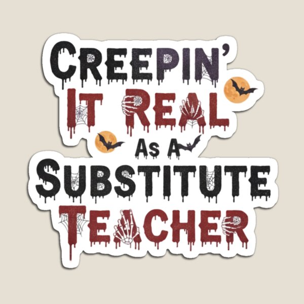 Item preview, Creepin It Real Substitute Teacher Spooky Font Graphic designed and sold by Exquisite Design Studio „Paculówka”.