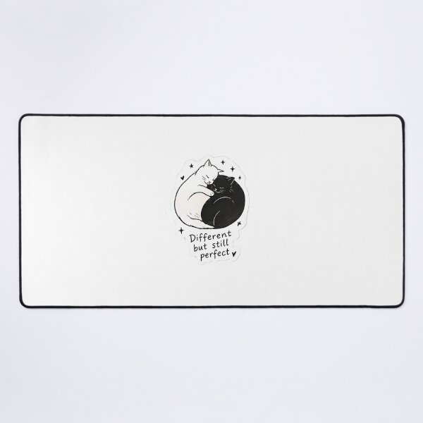 Item preview, Different But Still Perfect Sticker – Yin Yang Cats designed and sold by posteratorshop.