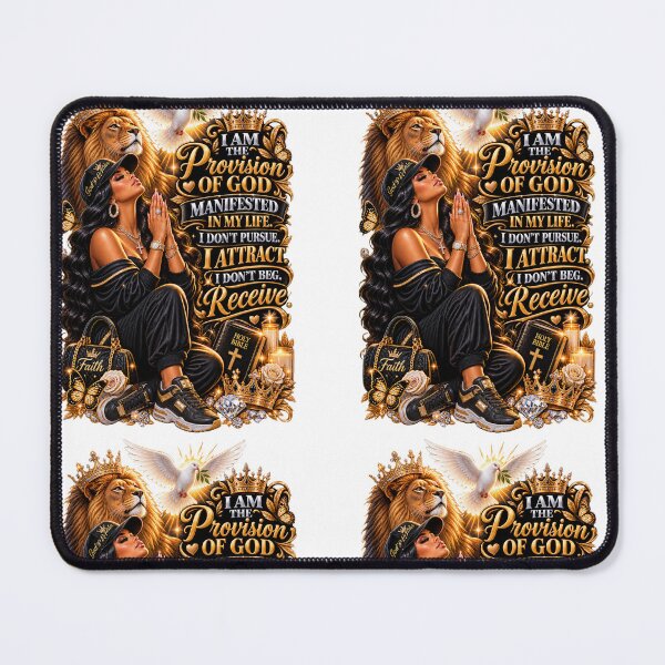 Item preview, God's Proivision Manifestation- Spiritual Praying Black Woman Art  designed and sold by LC&LCPlatform.
