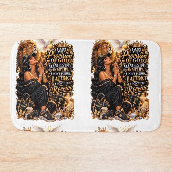Item preview, God's Proivision Manifestation- Spiritual Praying Black Woman Art  designed and sold by LC&LCPlatform.